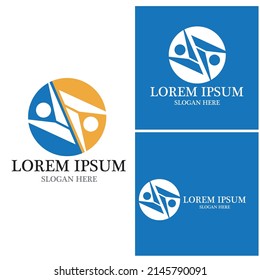 Success people logo vector template