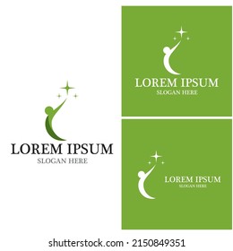 Success people logo vector template