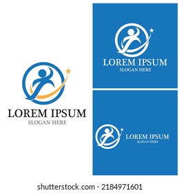 Success people logo vector template