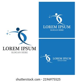 Plantilla de vector de logotipo de personas exitosas