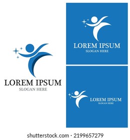 Success people logo vector template