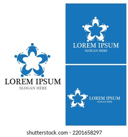 Plantilla de vector de logotipo de personas exitosas