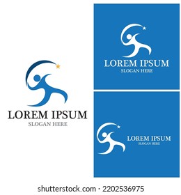 Logo für erfolgreiche Personen, Vektorvorlage