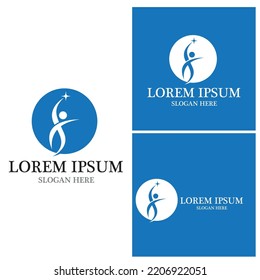 Success people logo vector template
