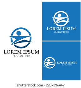 Success people logo vector template