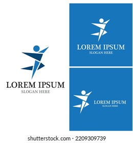 Success people logo vector template