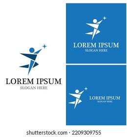 Success people logo vector template