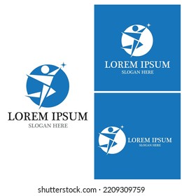 Success people logo vector template