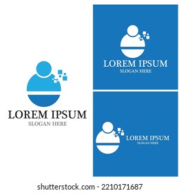 Logo für erfolgreiche Personen, Vektorvorlage