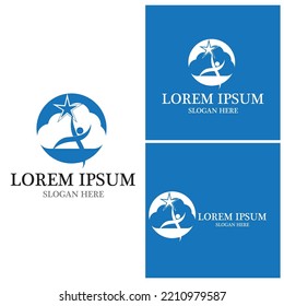 Logo für erfolgreiche Personen, Vektorvorlage