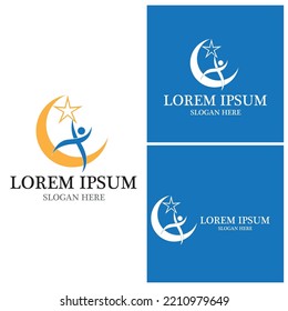Success people logo vector template