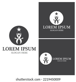 Success people logo vector template