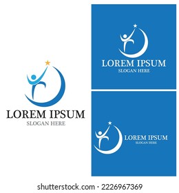 Logo für erfolgreiche Personen, Vektorvorlage
