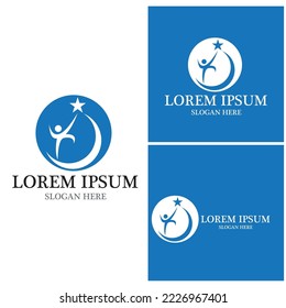 Success people logo vector template