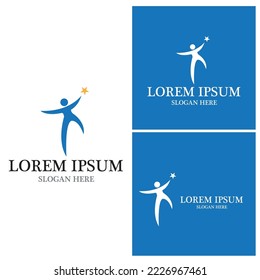 Success people logo vector template