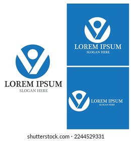 Success people logo vector template