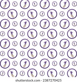 Success people seamless pattern trendy design creative vector background