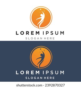  Plantilla de diseño de vectores con logotipo estrella para personas exitosas 