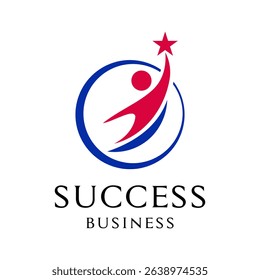 Success people template logo design vector icon