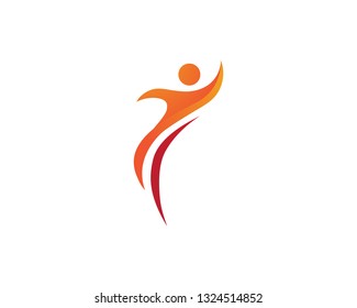 Erfolgsmenschen Vorlage Vektorsymbol-Design
