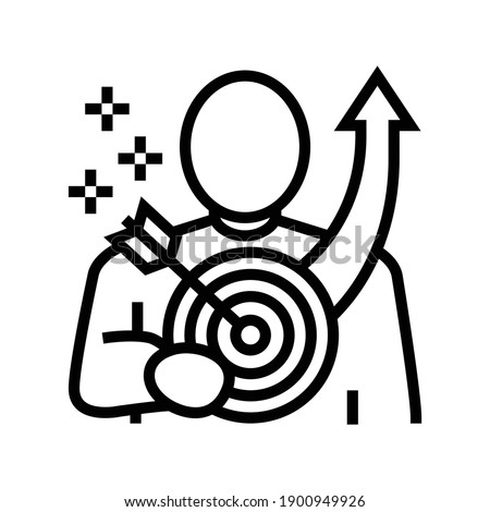 success people value line icon vector. success people value sign. isolated contour symbol black illustration