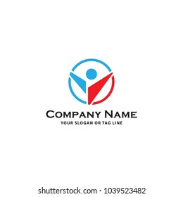 success people vector logo