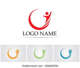 Logotipo vectorial del logotipo de personas exitosas