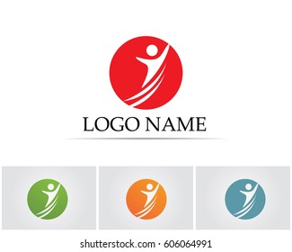 Success people works logo vector logo