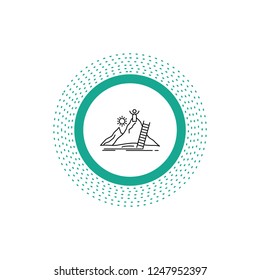 Success, personal, development, Leader, career Line Icon. Vector isolated illustration