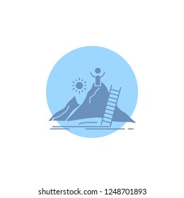 Success, personal, development, Leader, career Glyph Icon.