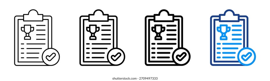 Ícone de Plano de Sucesso Conjunto de Coleta de Outline Diferente