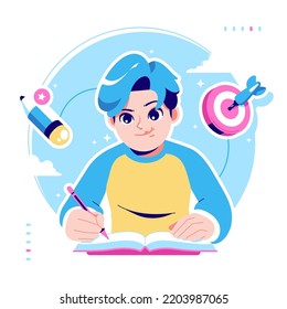 success planning strategy illustration background