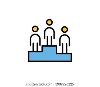 Icono de línea premium de éxito. Pictograma sencillo de alta calidad. Iconos modernos de estilo de contorno. Ilustración vectorial de trazo sobre un fondo blanco. 