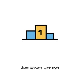 Das Symbol für Premium-Linie erfolgreich. Einfaches hochwertiges Piktogramm. Moderne Kontursymbole. Schlagt Vektorgrafik auf weißem Hintergrund. 