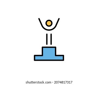 Success premium line icon. Simple high quality pictogram. Modern outline style icons. Stroke vector illustration on a white background. 