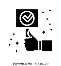 success quality glyph icon vector. success quality sign. isolated contour symbol black illustration