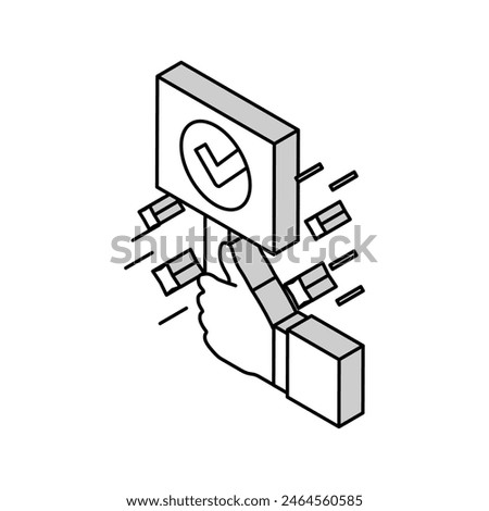 success quality isometric icon vector. success quality sign. isolated symbol illustration