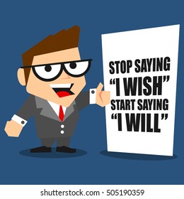 Success quote with character 