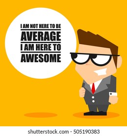 Success quote with character 