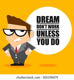 Success quote with character 