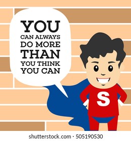 Success quote with character 