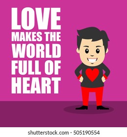 Success quote with character 