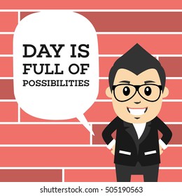 Success quote with character 