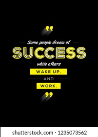 Success quote in modern typography. Success quote in geometric style. Concept of success for banner, magazine, wall graphics and poster.