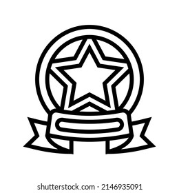 vector de icono de línea de rango de éxito. signo de rango de éxito. símbolo de contorno aislado ilustración negra