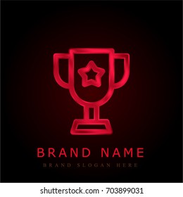 Success red chromium metallic logo