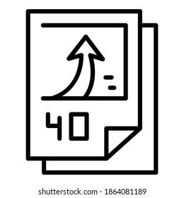 Success report icon. Outline success report vector icon for web design isolated on white background