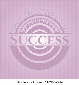 Success retro pink emblem
