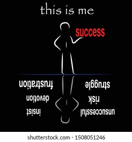 Success Risk Frustration Unsuccessful Insist Struggle Devotion