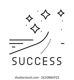 success road motivation line icon vector. success road motivation sign. isolated contour symbol black illustration